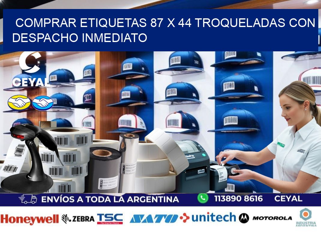 Comprar etiquetas 87 x 44 troqueladas con despacho inmediato