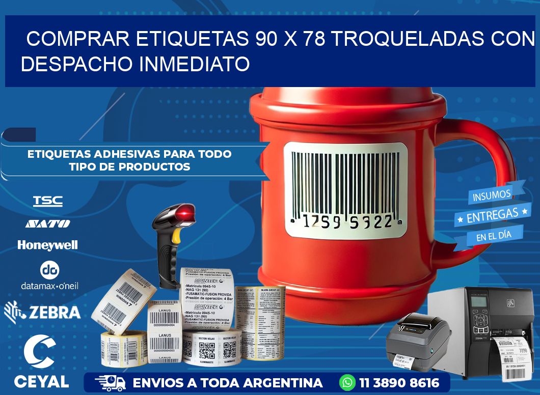 Comprar etiquetas 90 x 78 troqueladas con despacho inmediato