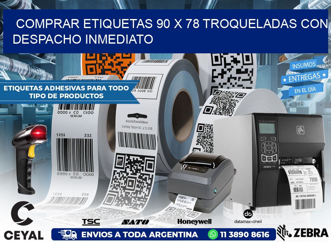 Comprar etiquetas 90 x 78 troqueladas con despacho inmediato