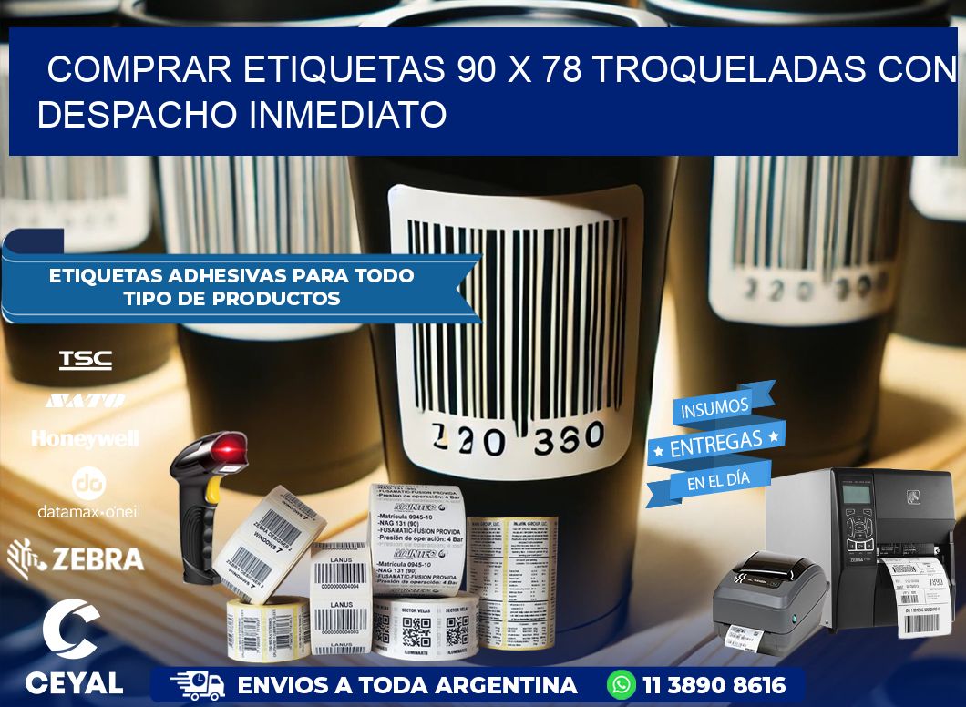 Comprar etiquetas 90 x 78 troqueladas con despacho inmediato
