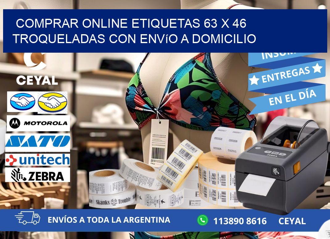 Comprar online etiquetas 63 x 46 troqueladas con envío a domicilio