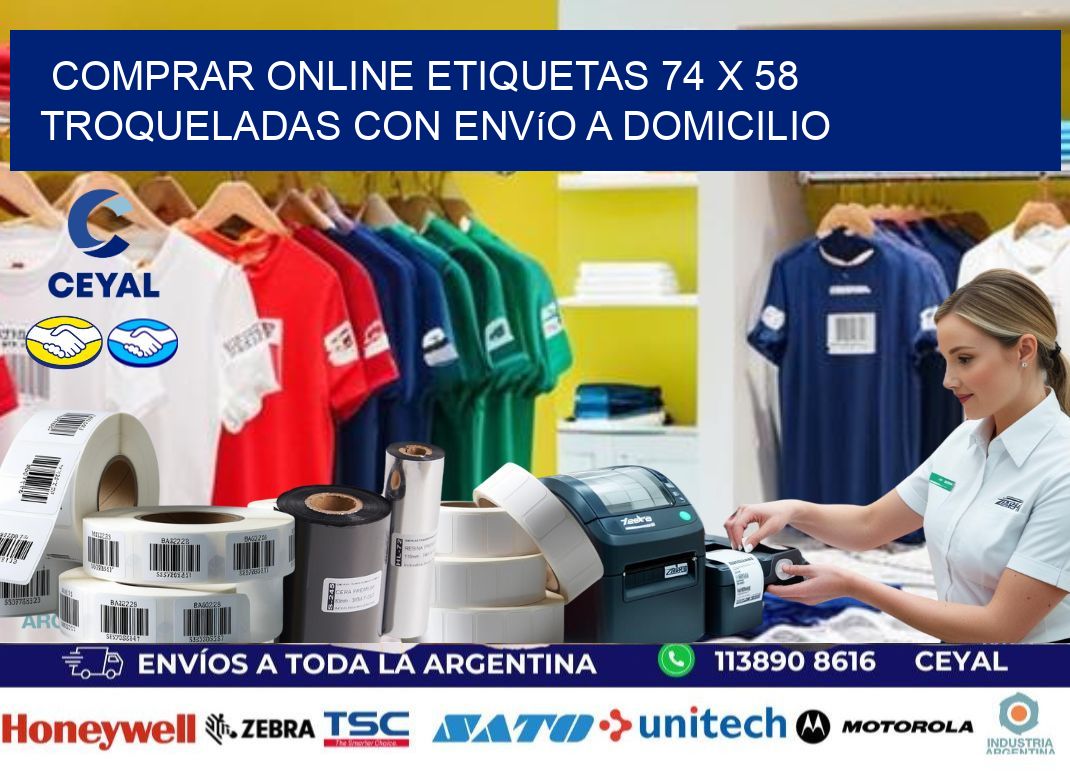 Comprar online etiquetas 74 x 58 troqueladas con envío a domicilio