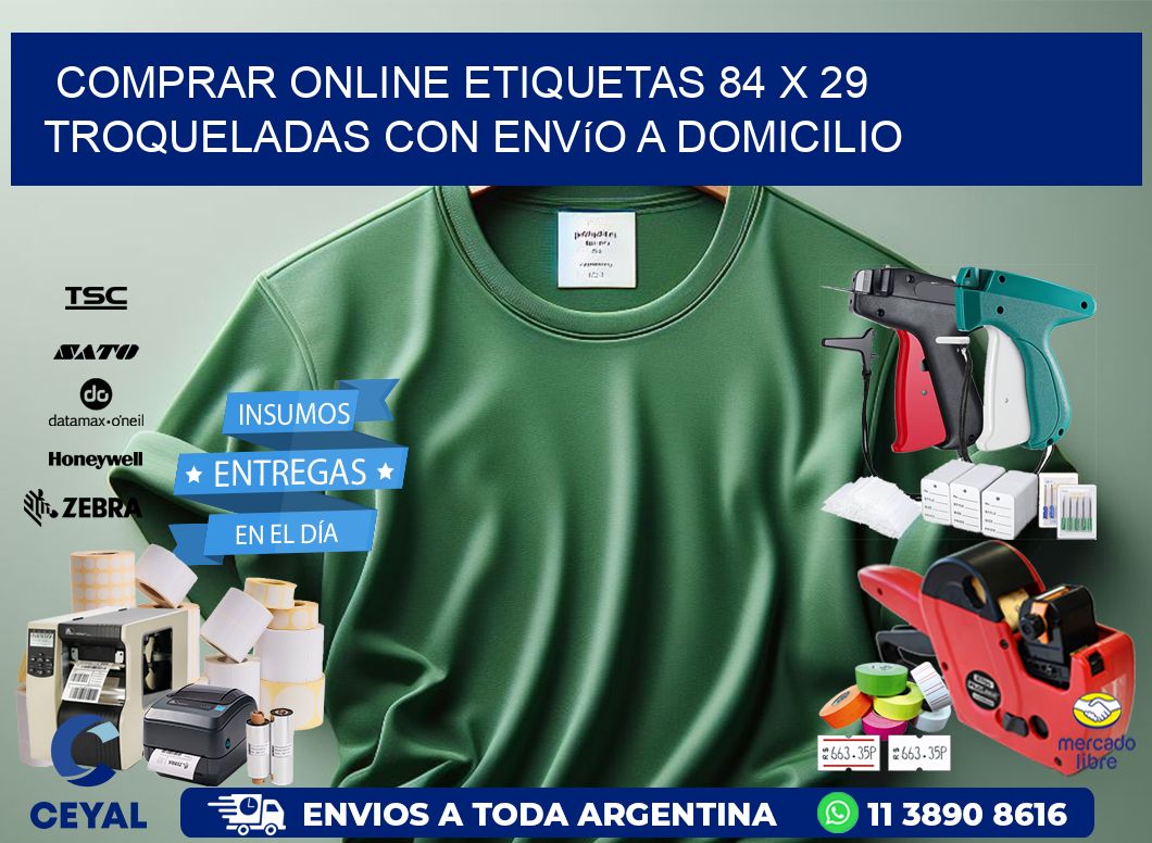 Comprar online etiquetas 84 x 29 troqueladas con envío a domicilio
