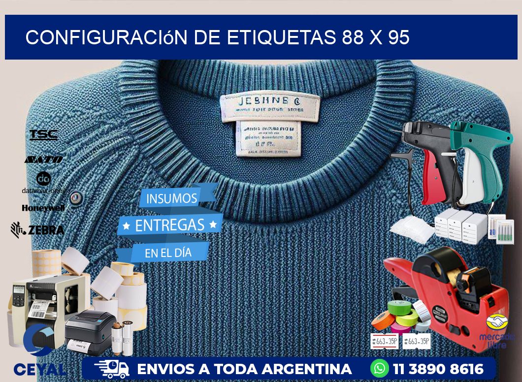 Configuración de etiquetas 88 x 95