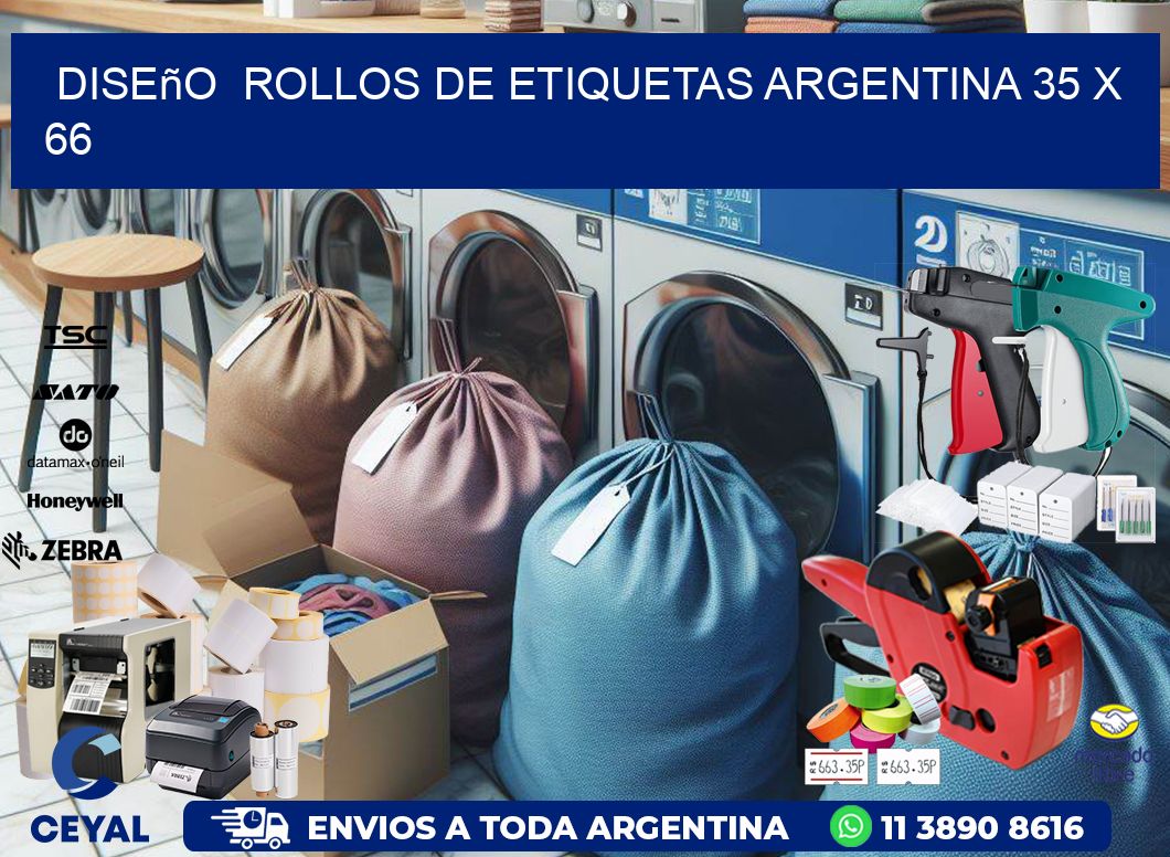 Diseño  ROLLOS DE ETIQUETAS ARGENTINA 35 x 66