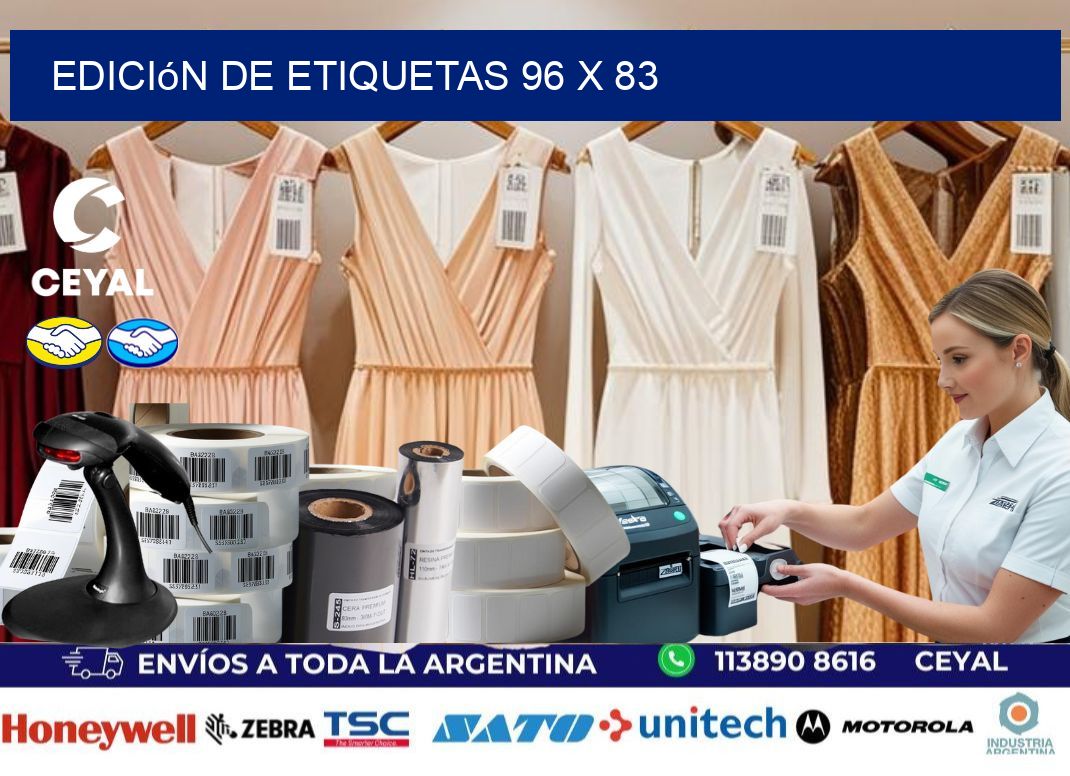 Edición de etiquetas 96 x 83