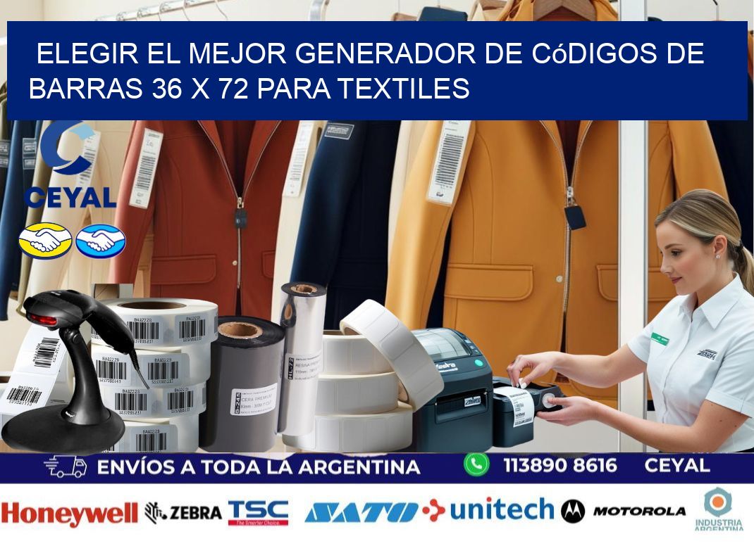 Elegir el Mejor Generador de Códigos de Barras 36 x 72 para Textiles