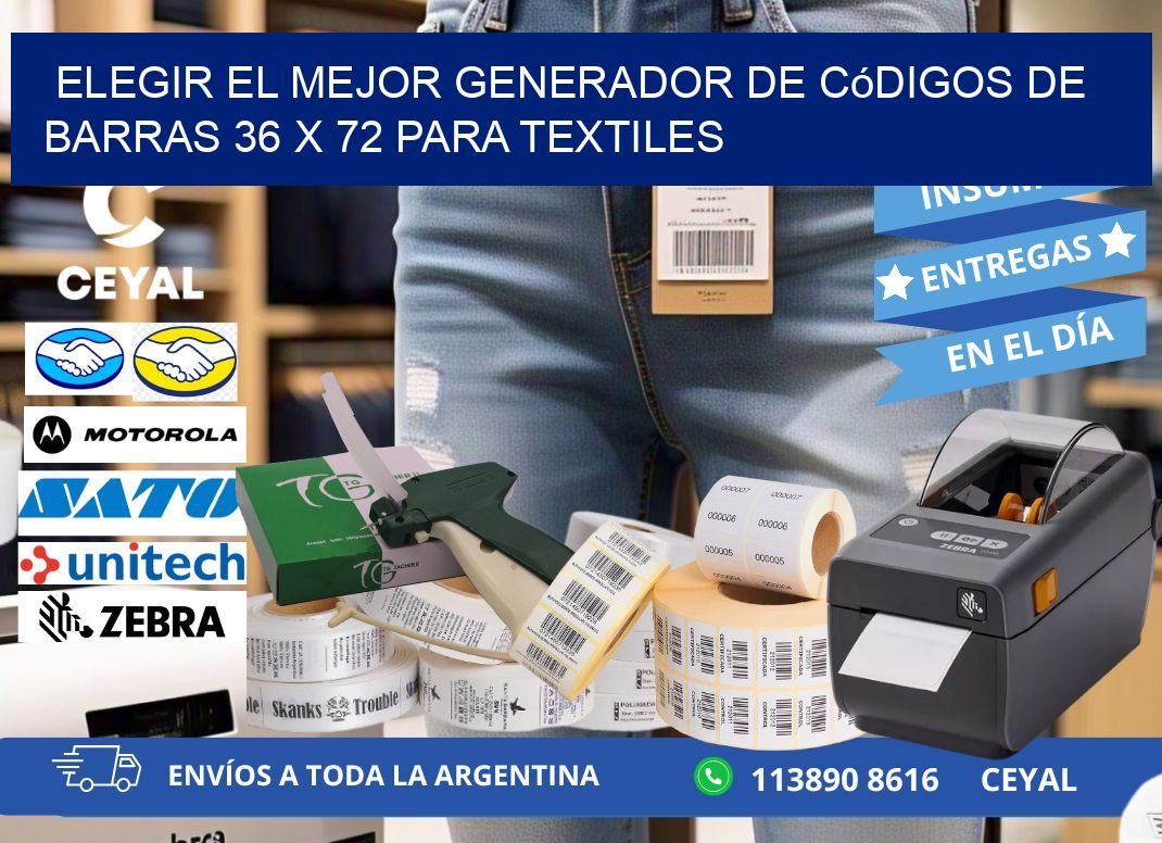 Elegir el Mejor Generador de Códigos de Barras 36 x 72 para Textiles
