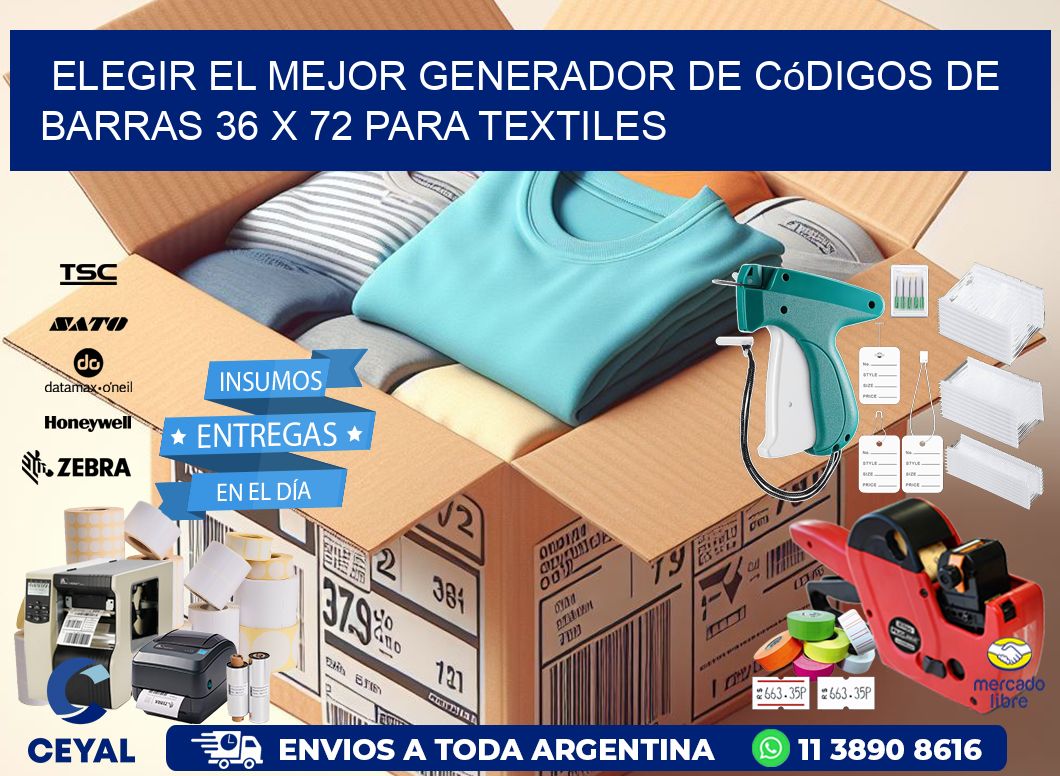 Elegir el Mejor Generador de Códigos de Barras 36 x 72 para Textiles