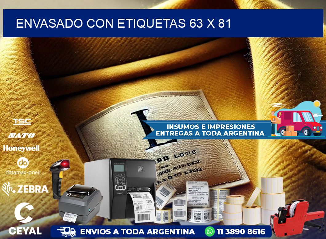 Envasado con etiquetas 63 x 81