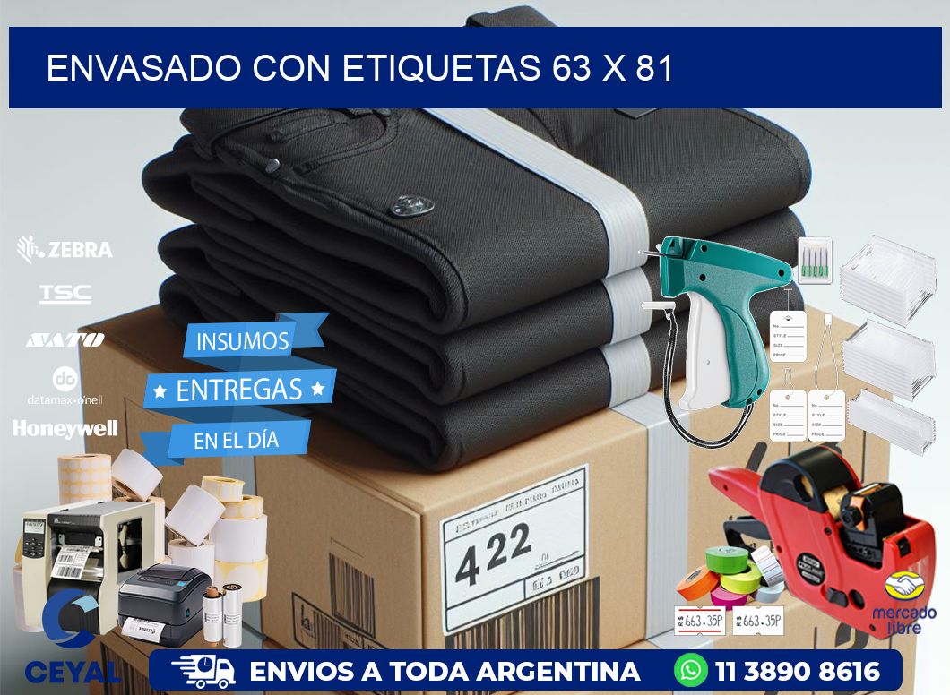 Envasado con etiquetas 63 x 81