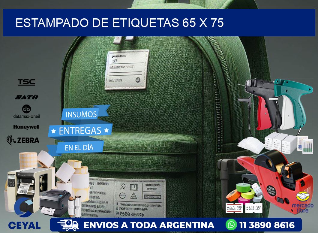 Estampado de etiquetas 65 x 75