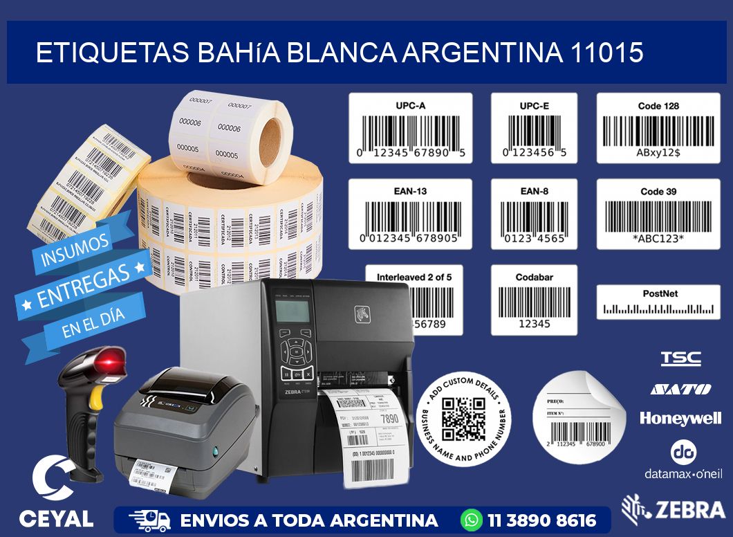 Etiquetas Bahía Blanca Argentina 11015