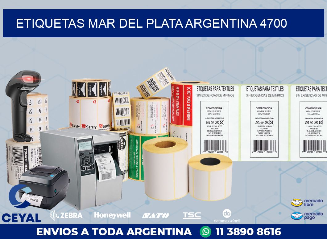 Etiquetas Mar del Plata Argentina 4700