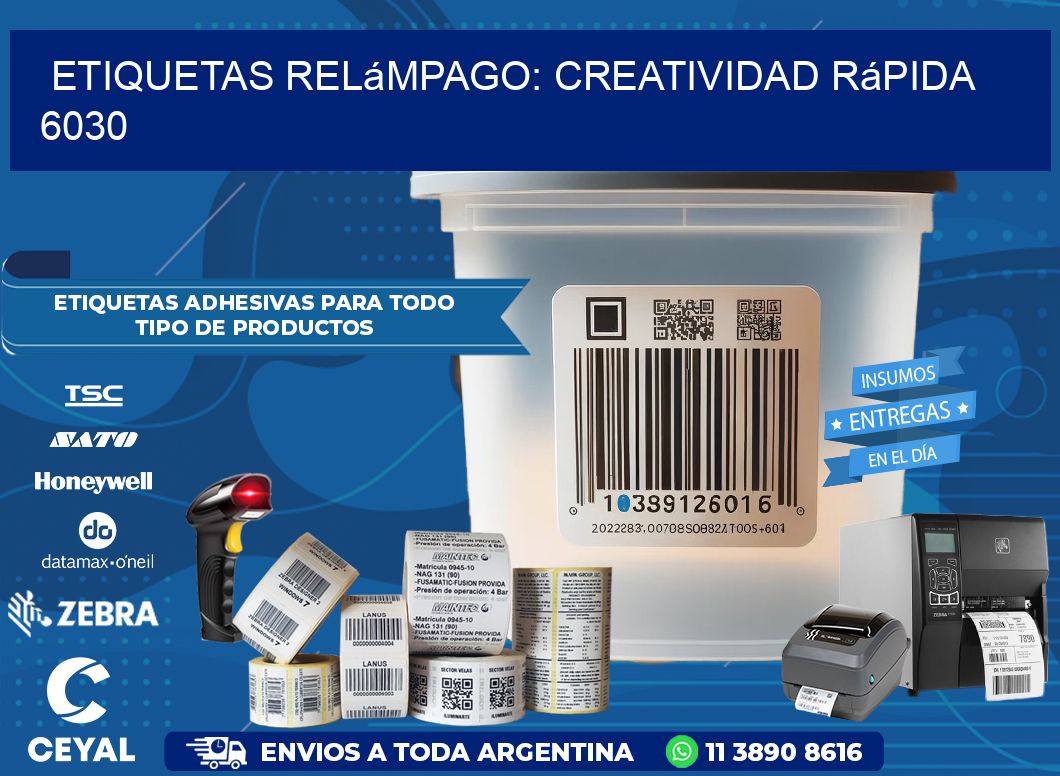 Etiquetas Relámpago: Creatividad Rápida 6030