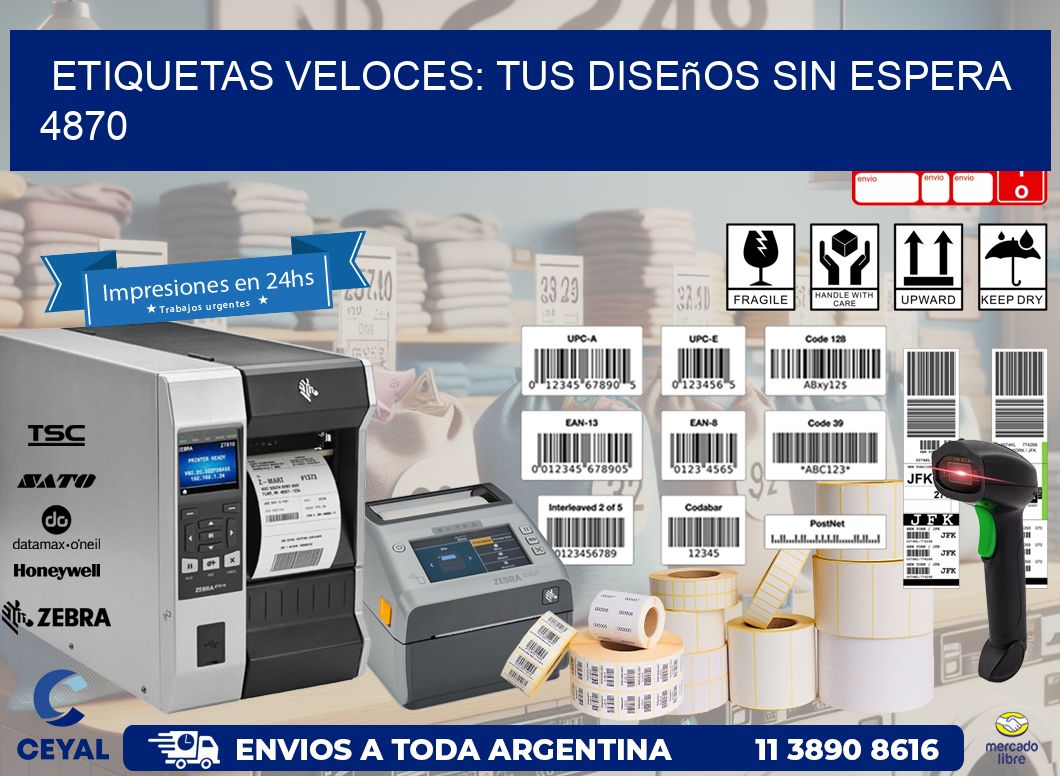 Etiquetas Veloces: Tus Diseños sin Espera 4870