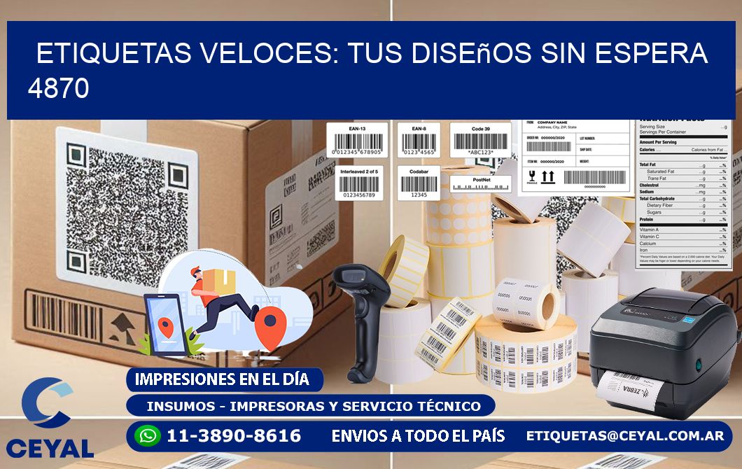 Etiquetas Veloces: Tus Diseños sin Espera 4870