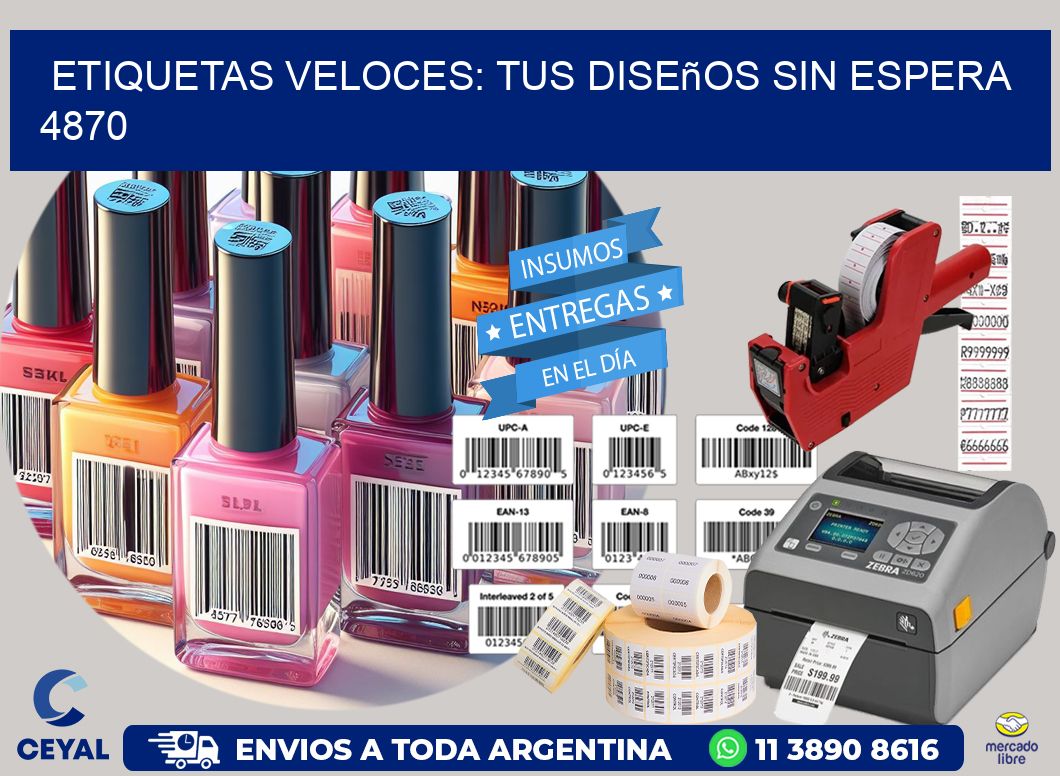 Etiquetas Veloces: Tus Diseños sin Espera 4870