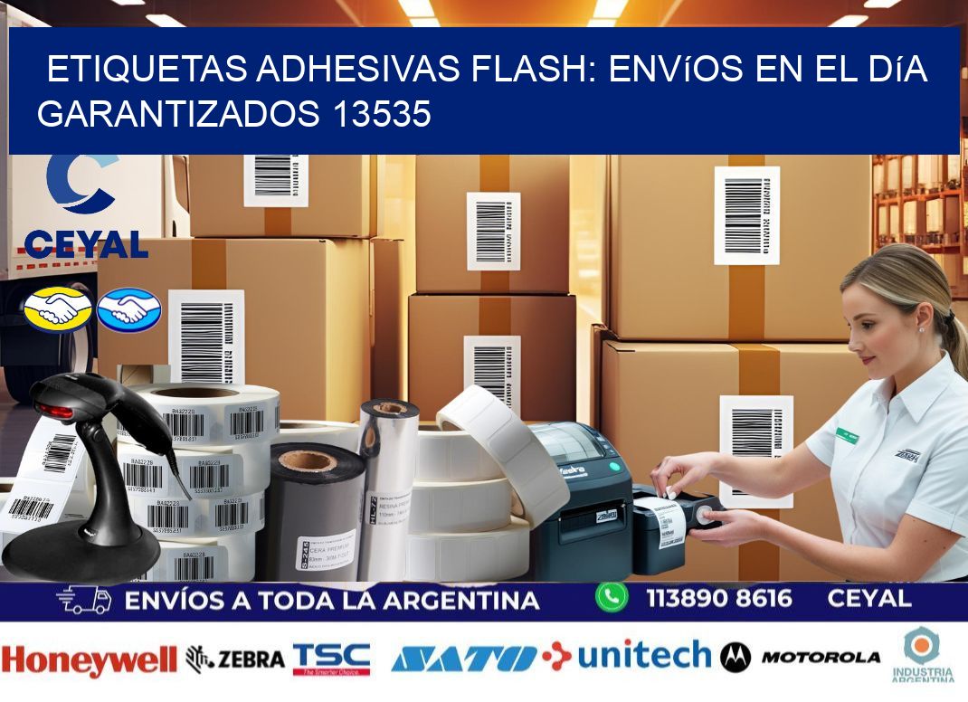 Etiquetas adhesivas Flash: Envíos en el Día Garantizados 13535