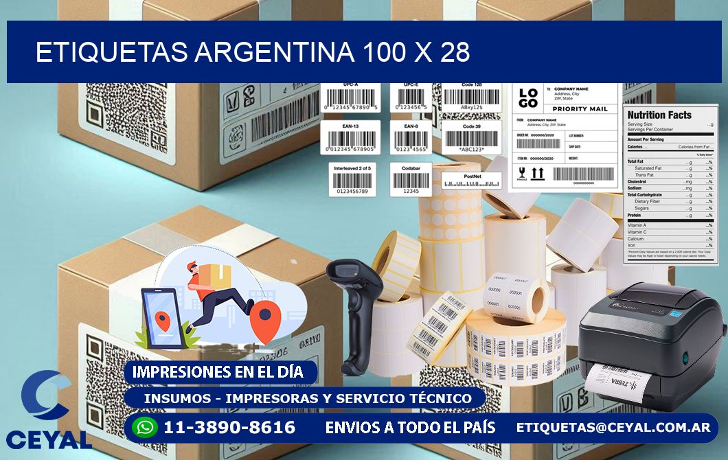 Etiquetas argentina 100 x 28