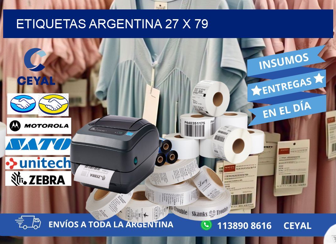 Etiquetas argentina 27 x 79
