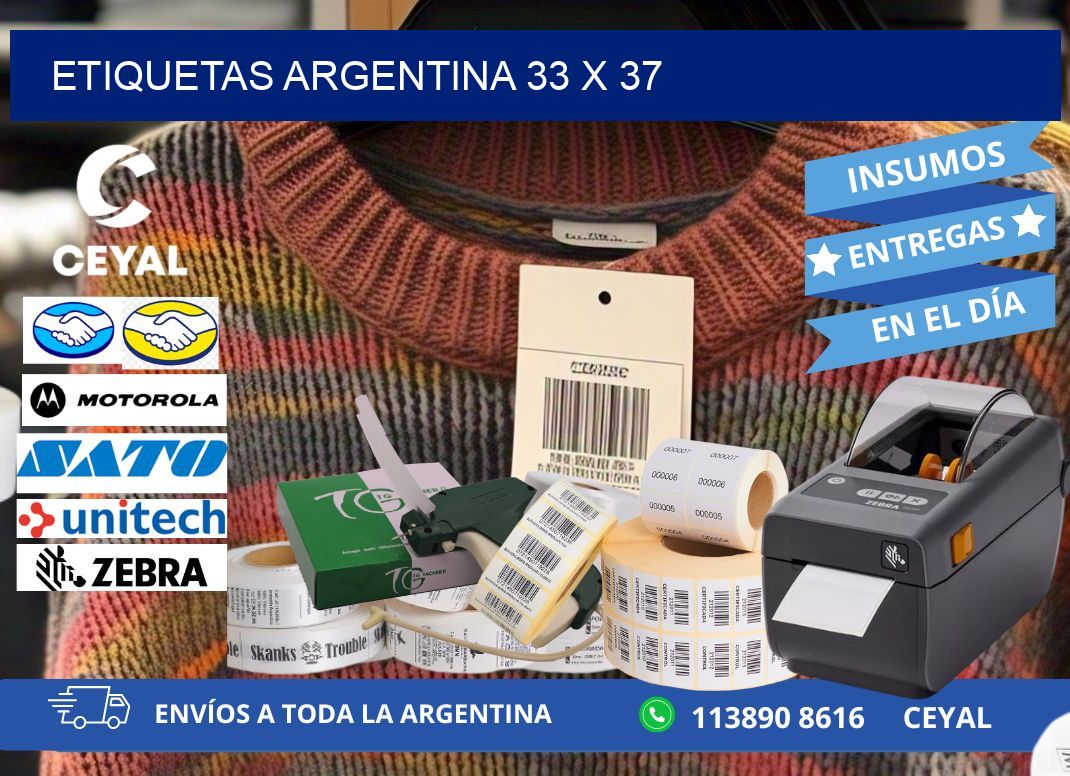 Etiquetas argentina 33 x 37