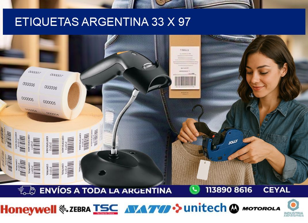 Etiquetas argentina 33 x 97