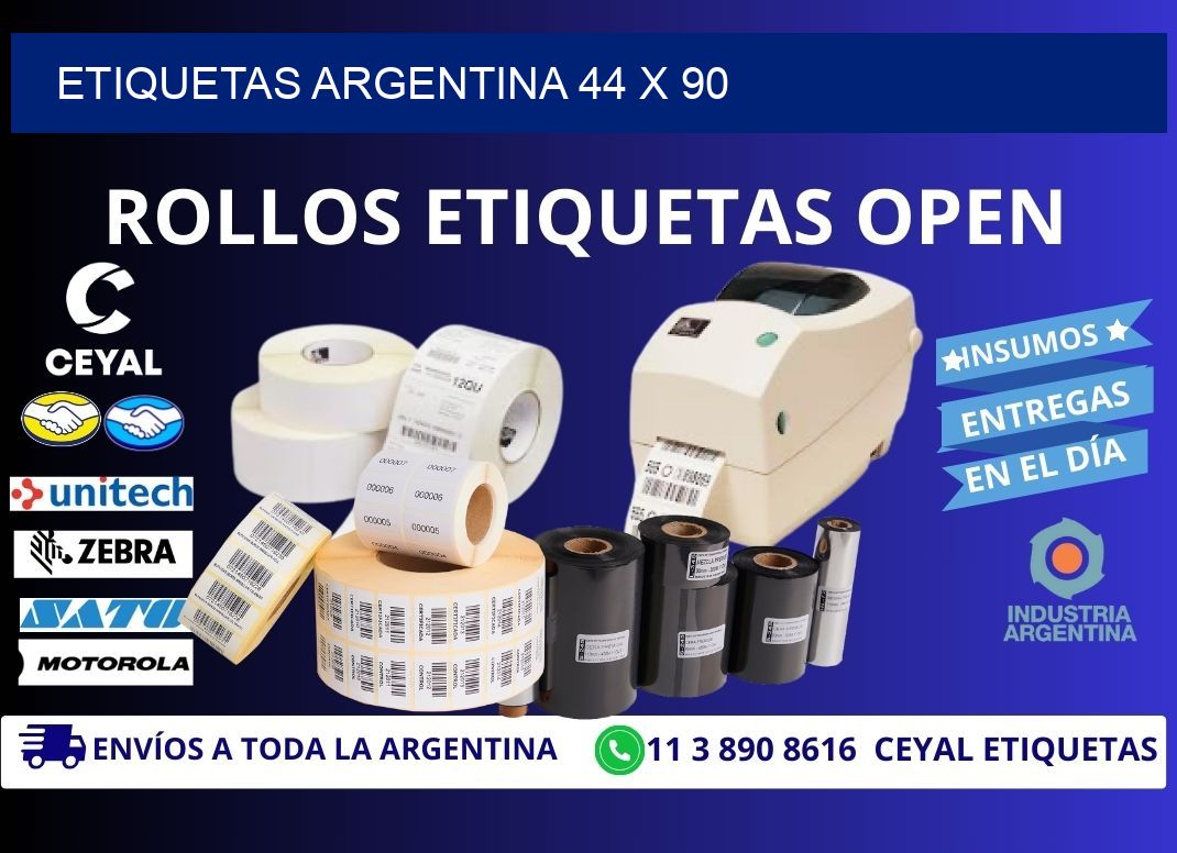 Etiquetas argentina 44 x 90