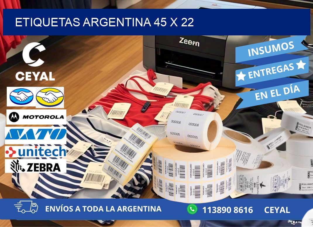 Etiquetas argentina 45 x 22