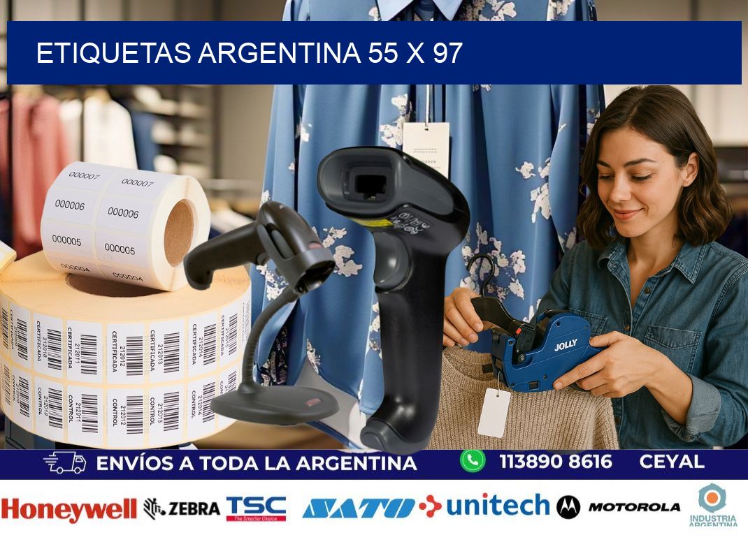 Etiquetas argentina 55 x 97