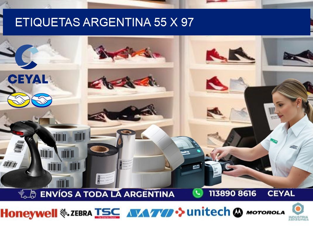 Etiquetas argentina 55 x 97