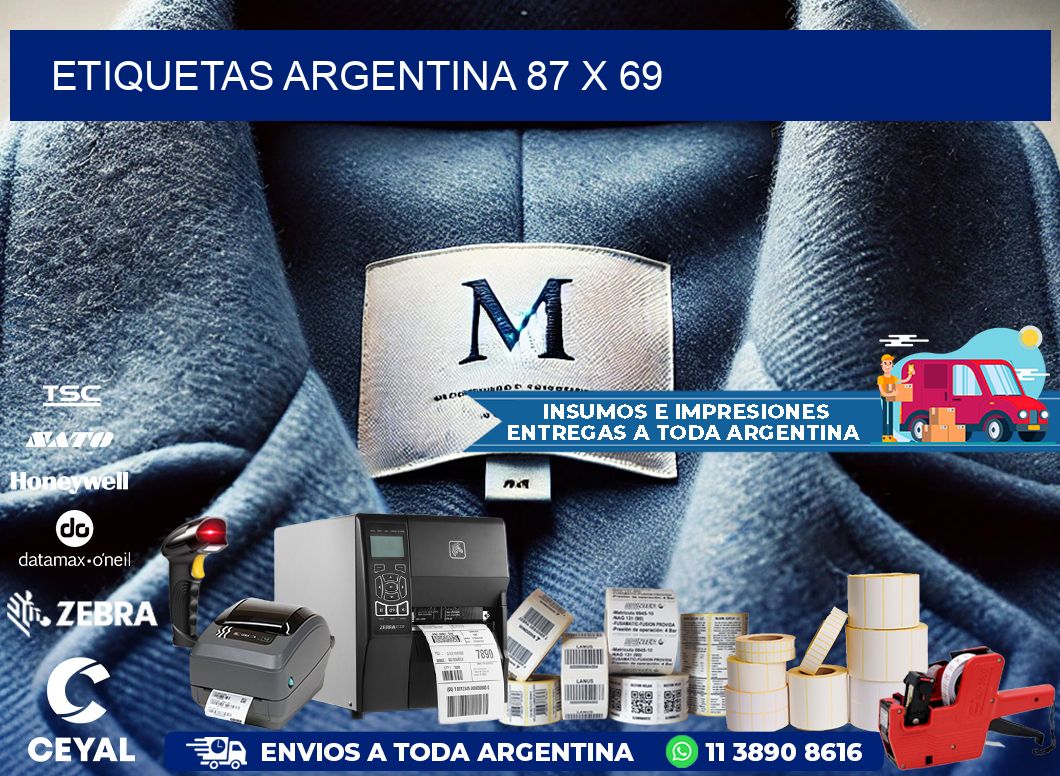 Etiquetas argentina 87 x 69