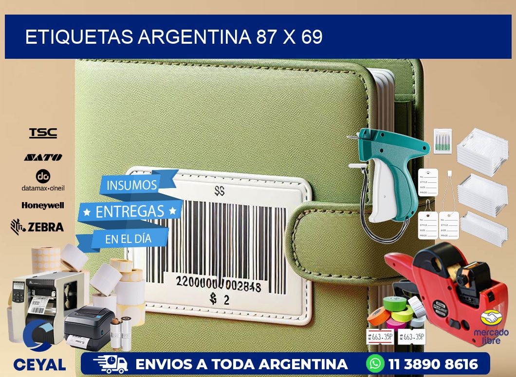 Etiquetas argentina 87 x 69