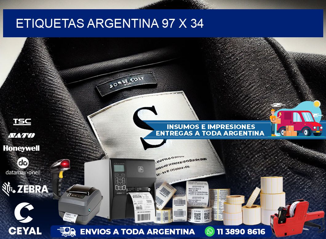 Etiquetas argentina 97 x 34