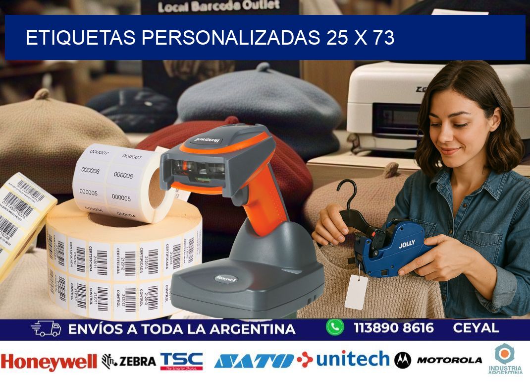 Etiquetas personalizadas 25 x 73