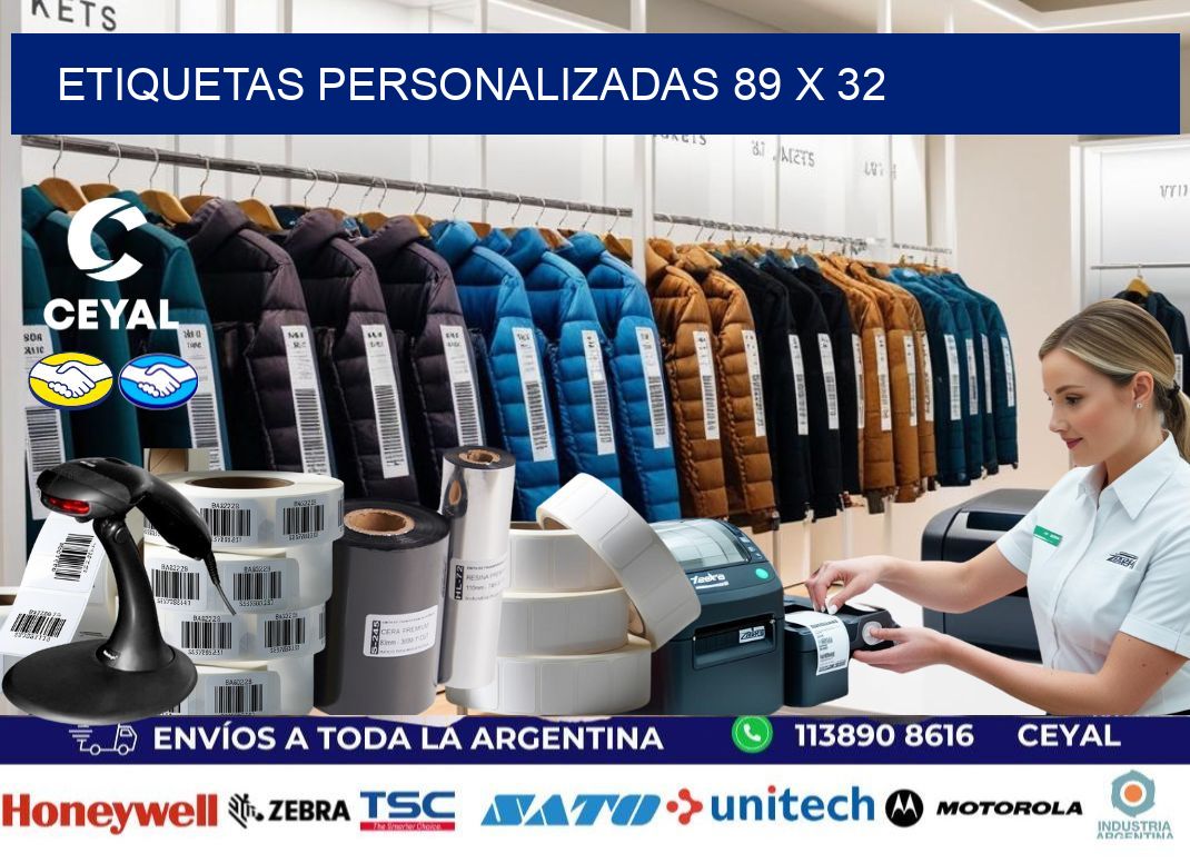 Etiquetas personalizadas 89 x 32