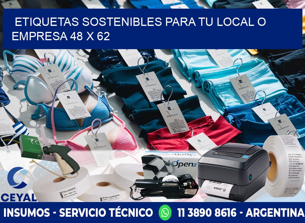 Etiquetas sostenibles para tu local o empresa 48 x 62