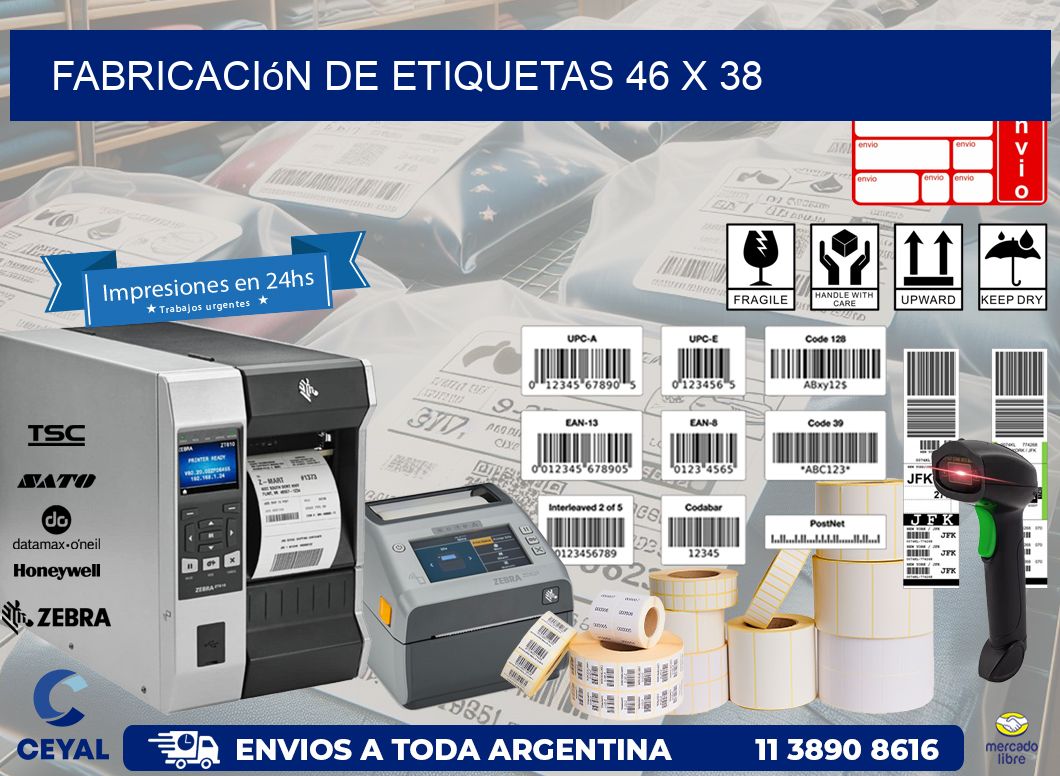 Fabricación de etiquetas 46 x 38