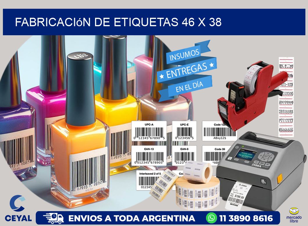 Fabricación de etiquetas 46 x 38
