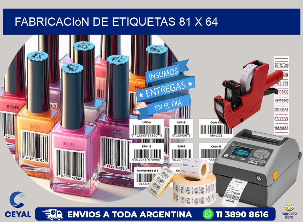 Fabricación de etiquetas 81 x 64