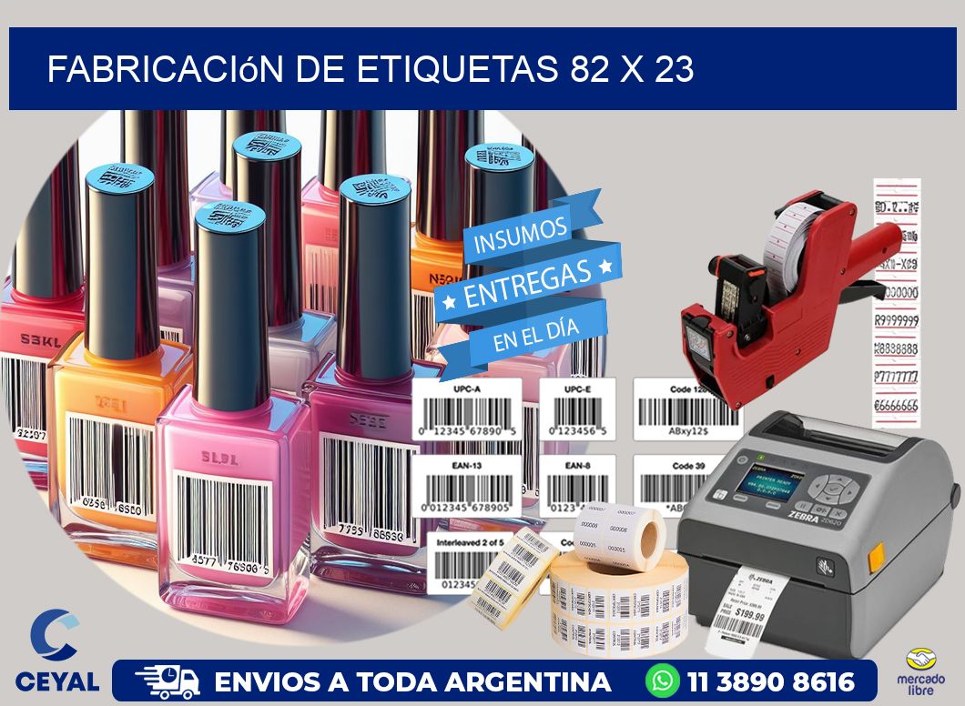 Fabricación de etiquetas 82 x 23