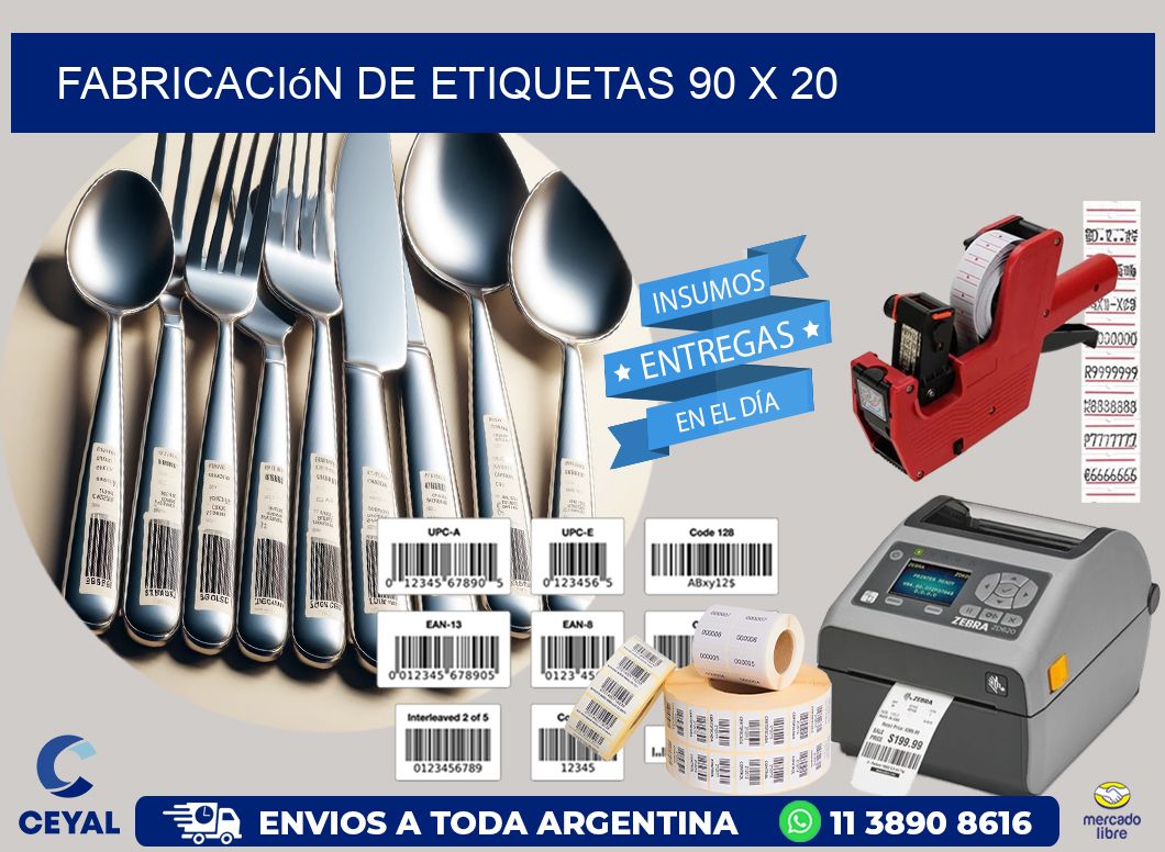 Fabricación de etiquetas 90 x 20
