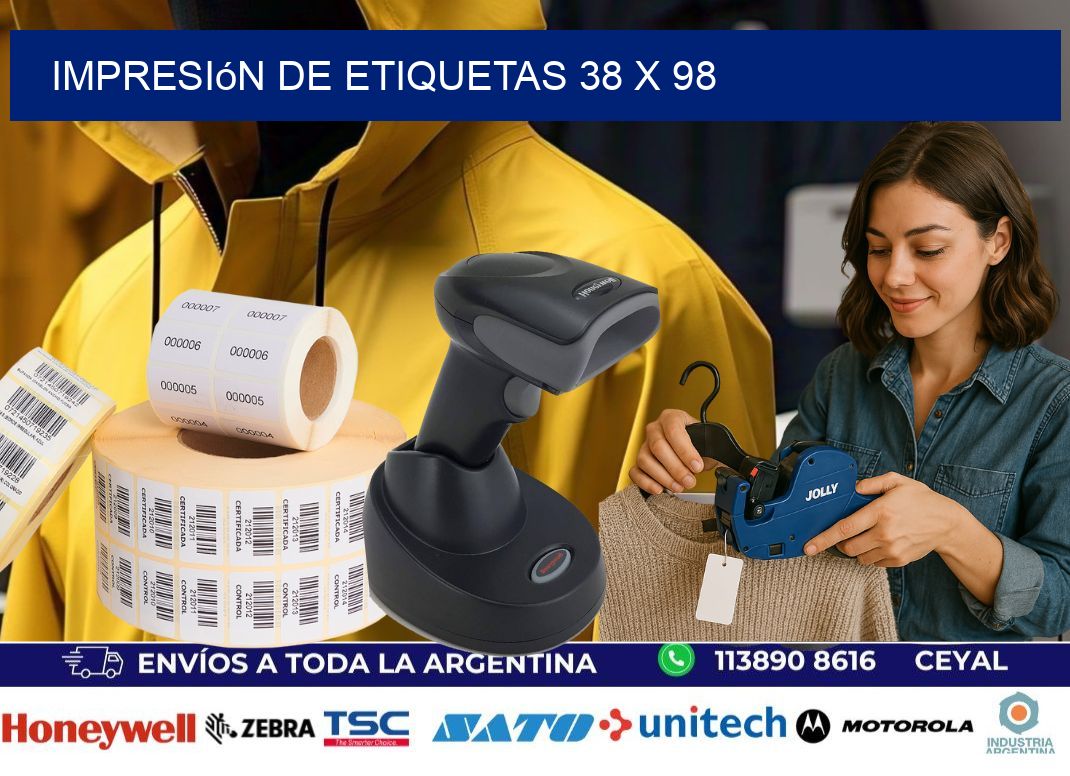 Impresión de etiquetas 38 x 98