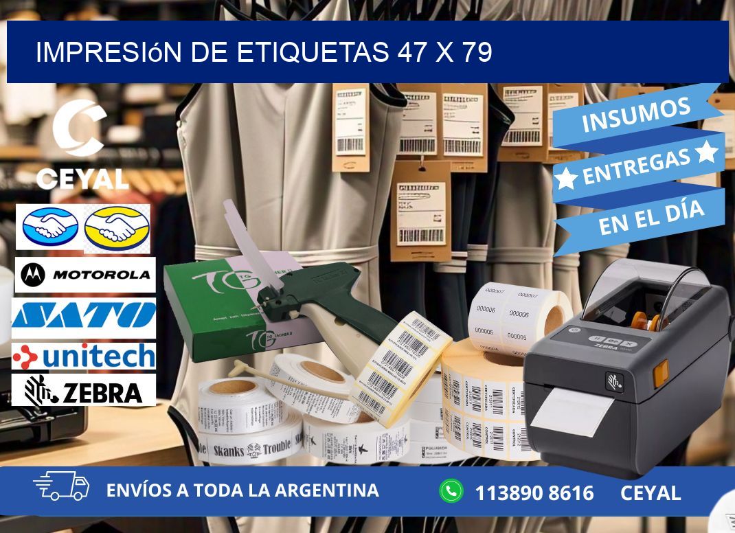 Impresión de etiquetas 47 x 79