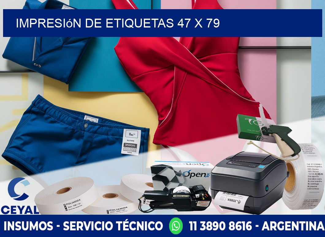 Impresión de etiquetas 47 x 79