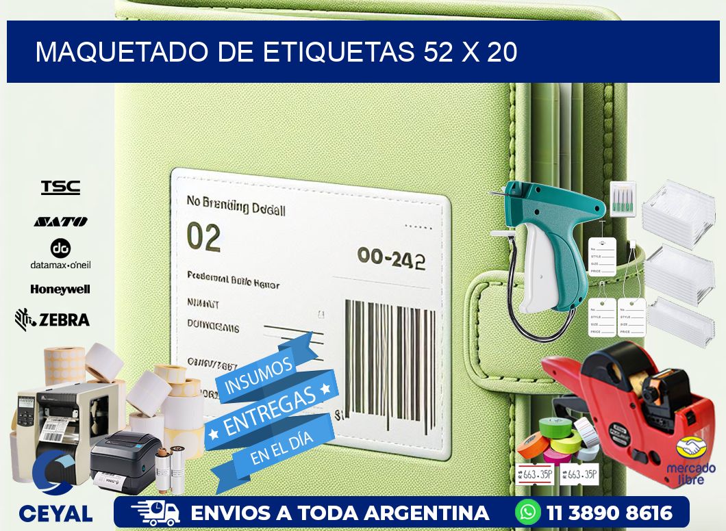 Maquetado de etiquetas 52 x 20