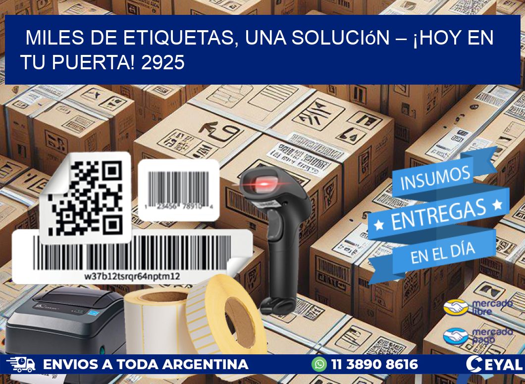 Miles de Etiquetas, Una Solución – ¡Hoy en tu Puerta! 2925