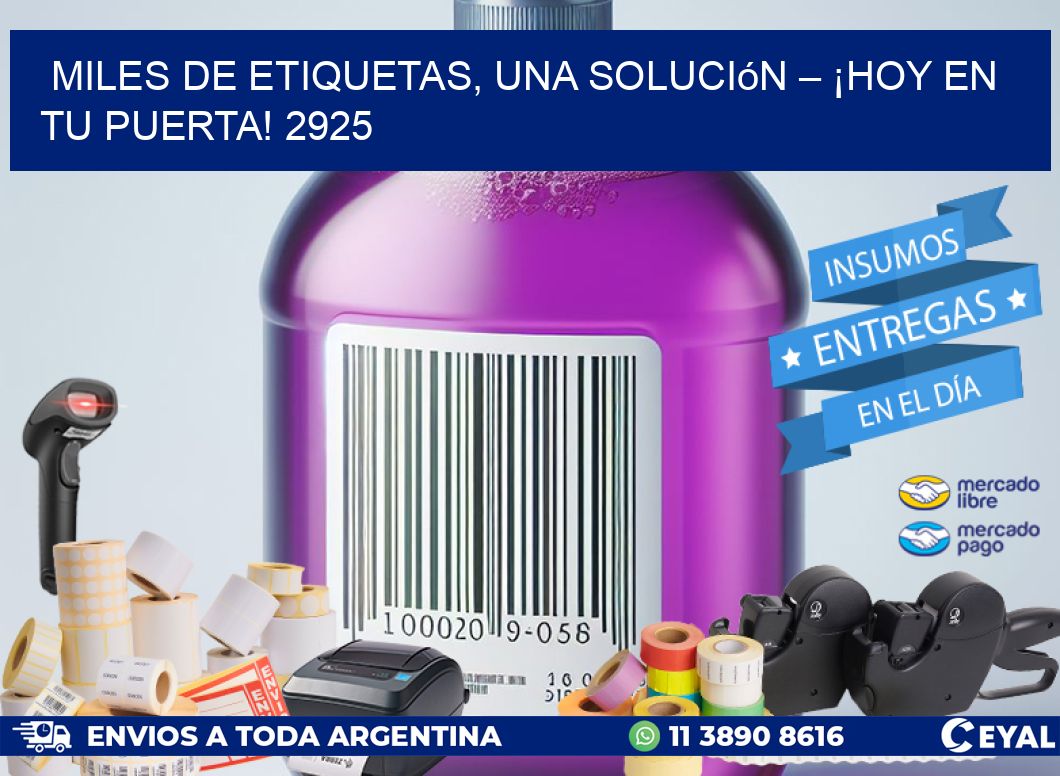 Miles de Etiquetas, Una Solución – ¡Hoy en tu Puerta! 2925