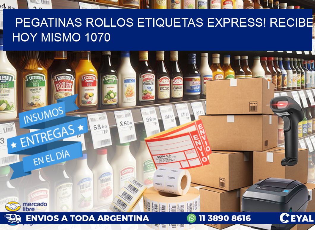Pegatinas rollos etiquetas Express! Recibe Hoy Mismo 1070