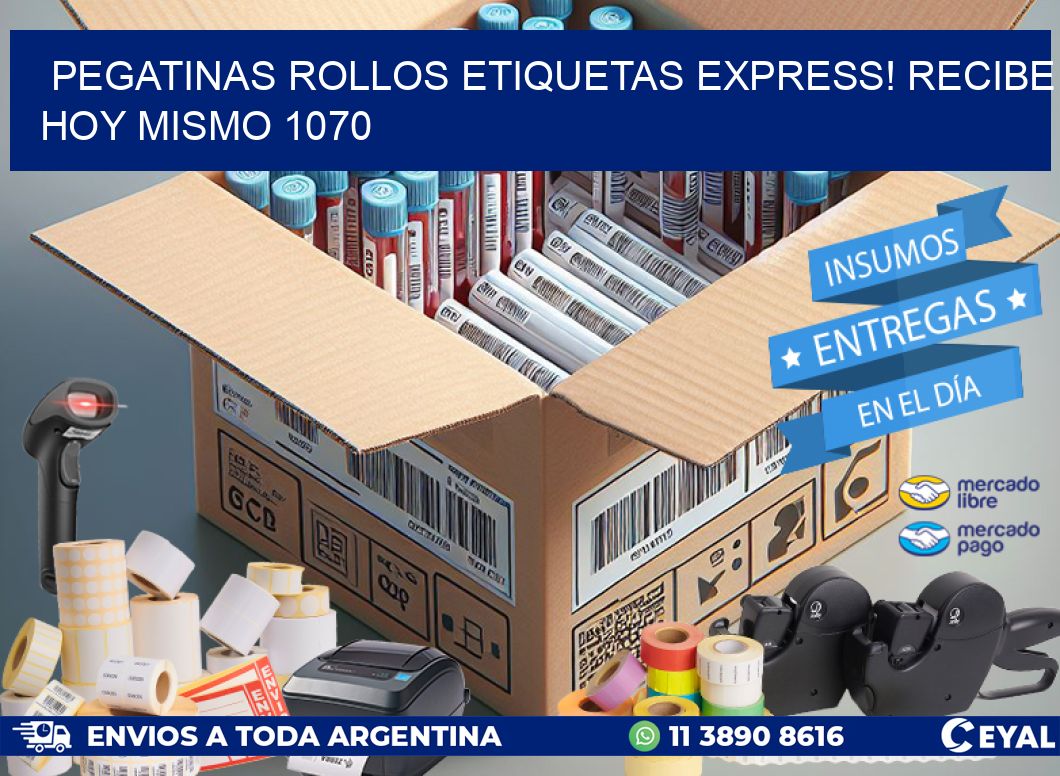 Pegatinas rollos etiquetas Express! Recibe Hoy Mismo 1070